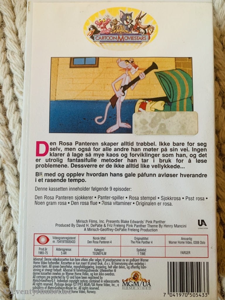 Den Rosa Panteren 4. Sjokkrosa. 1965-75. Vhs. Vhs