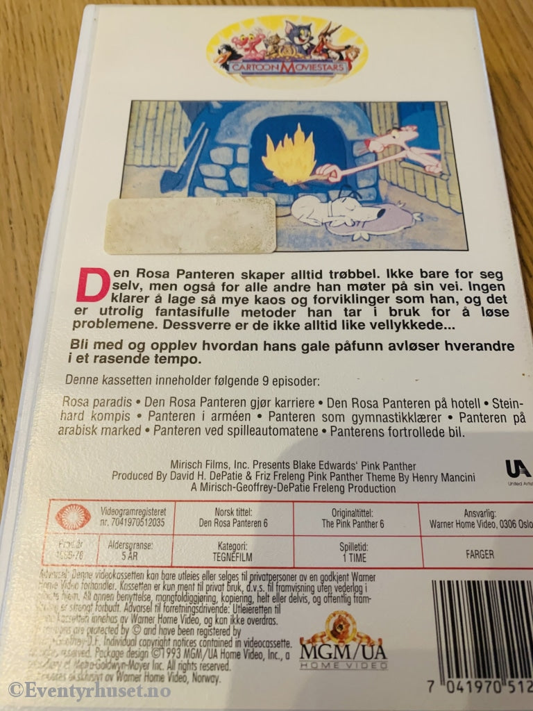 Den Rosa Panteren 6. Rosa Paradis. 1966-76. Vhs. Vhs