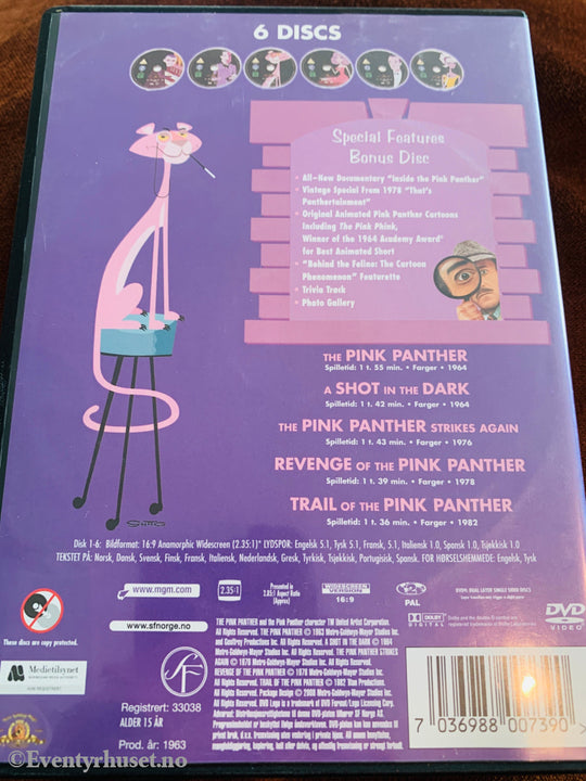 Den Rosa Panteren Filmsamling, 2004. DVD samleboks.