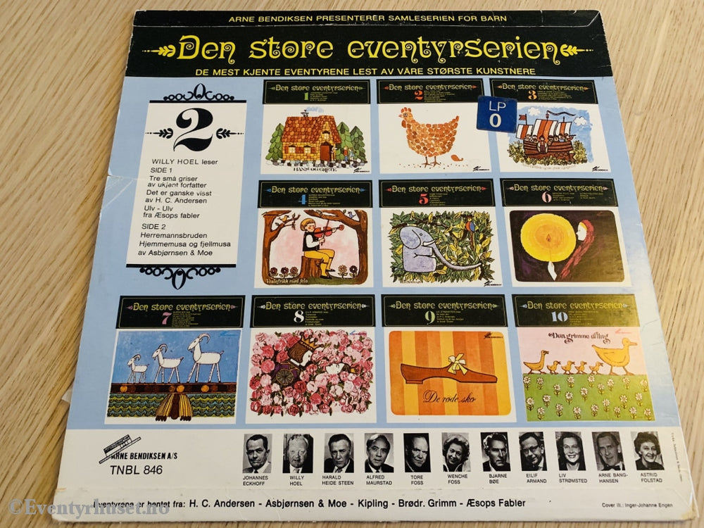 Den Store Eventyrserien. Nr 2. 1970. Lp. Lp Plate