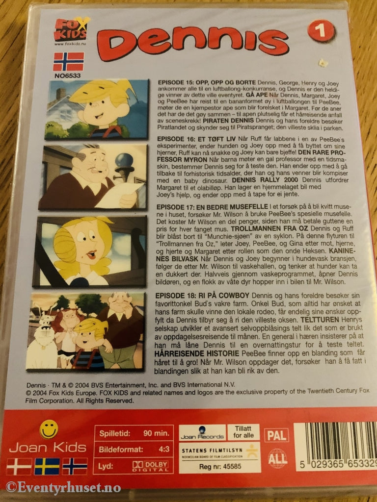 Dennis 1. Episode 15-18. Dvd Ny I Plast!