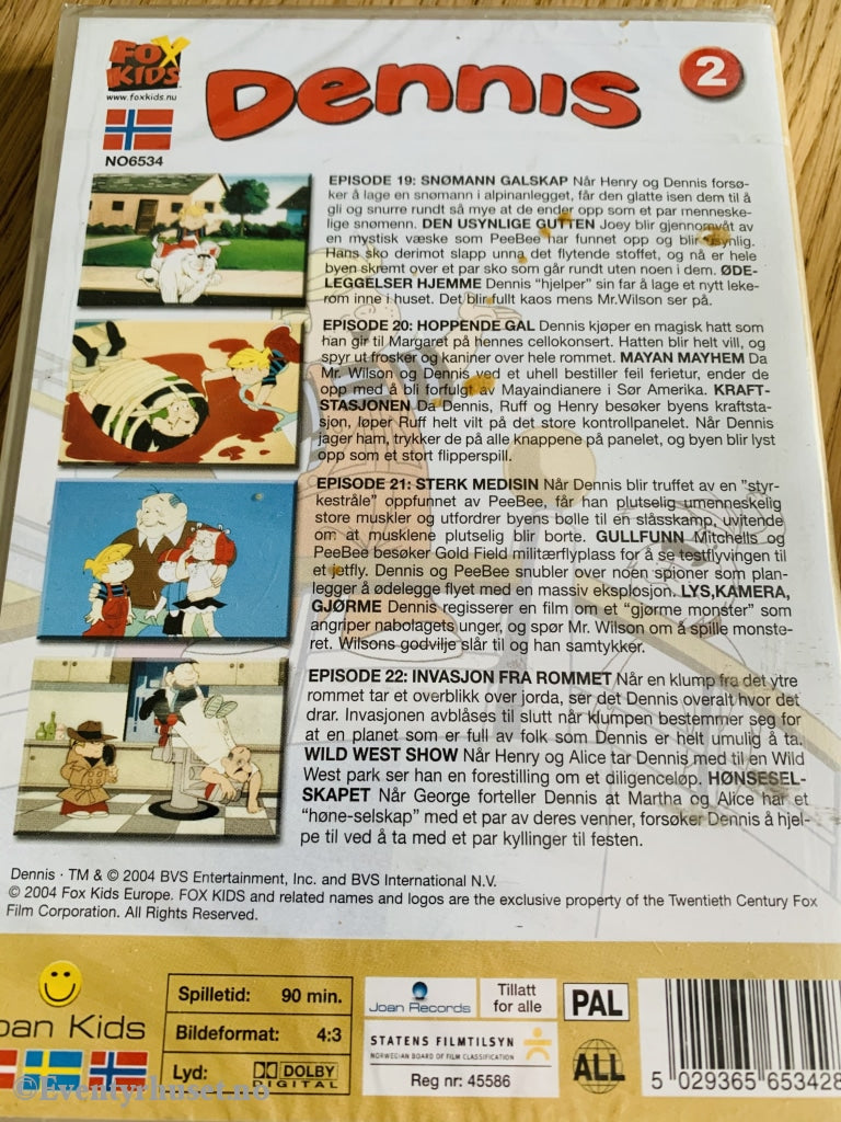 Dennis 2. Episode 19-22. Dvd Ny I Plast!