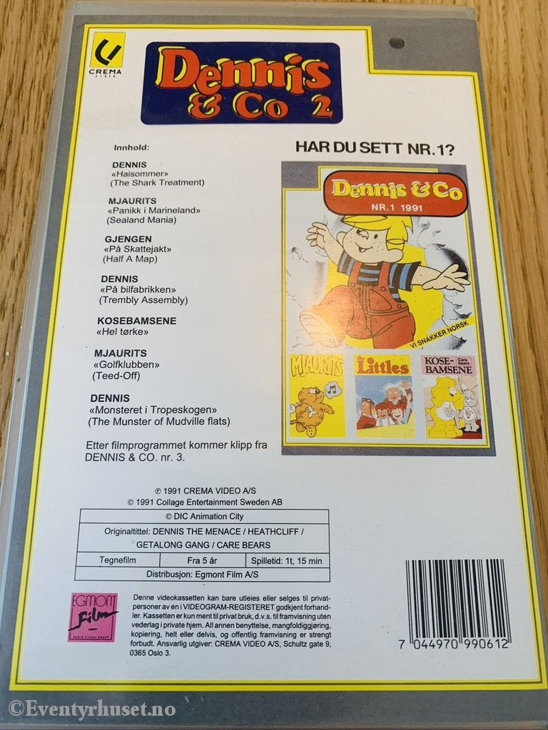 Dennis & Co 2. 1991. Vhs Big Box.