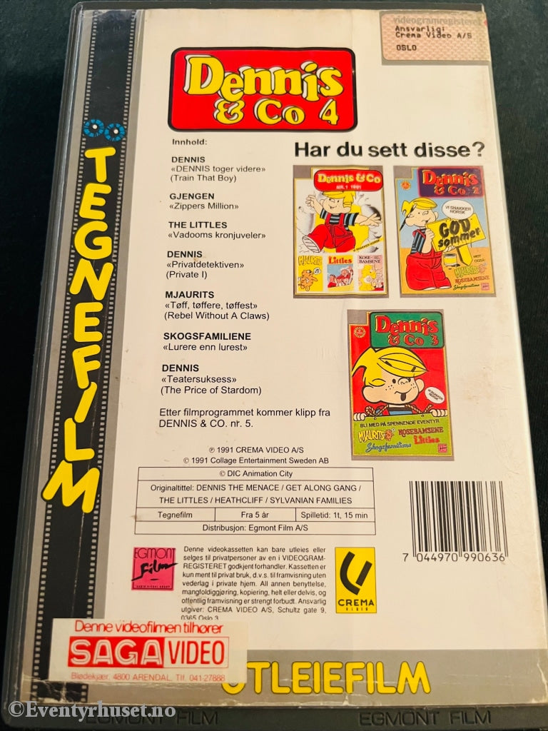 Dennis & Co 4. 1991. Vhs Big Box.
