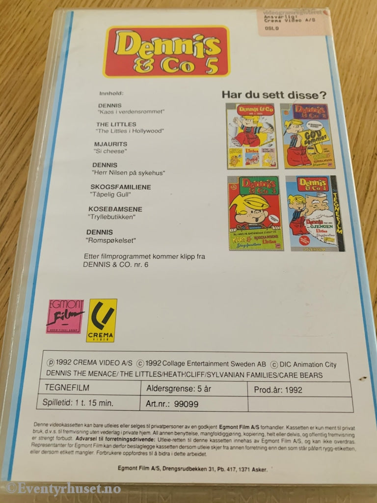 Dennis & Co 5. 1992. Vhs Big Box.