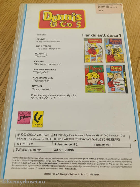 Dennis & Co 5. 1992. Vhs Big Box.