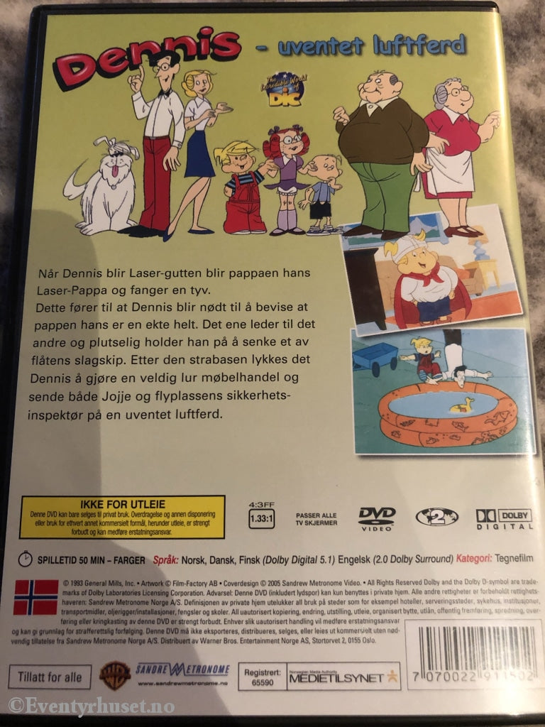 Dennis - Uventet Luftferd. 1993. Dvd. Dvd
