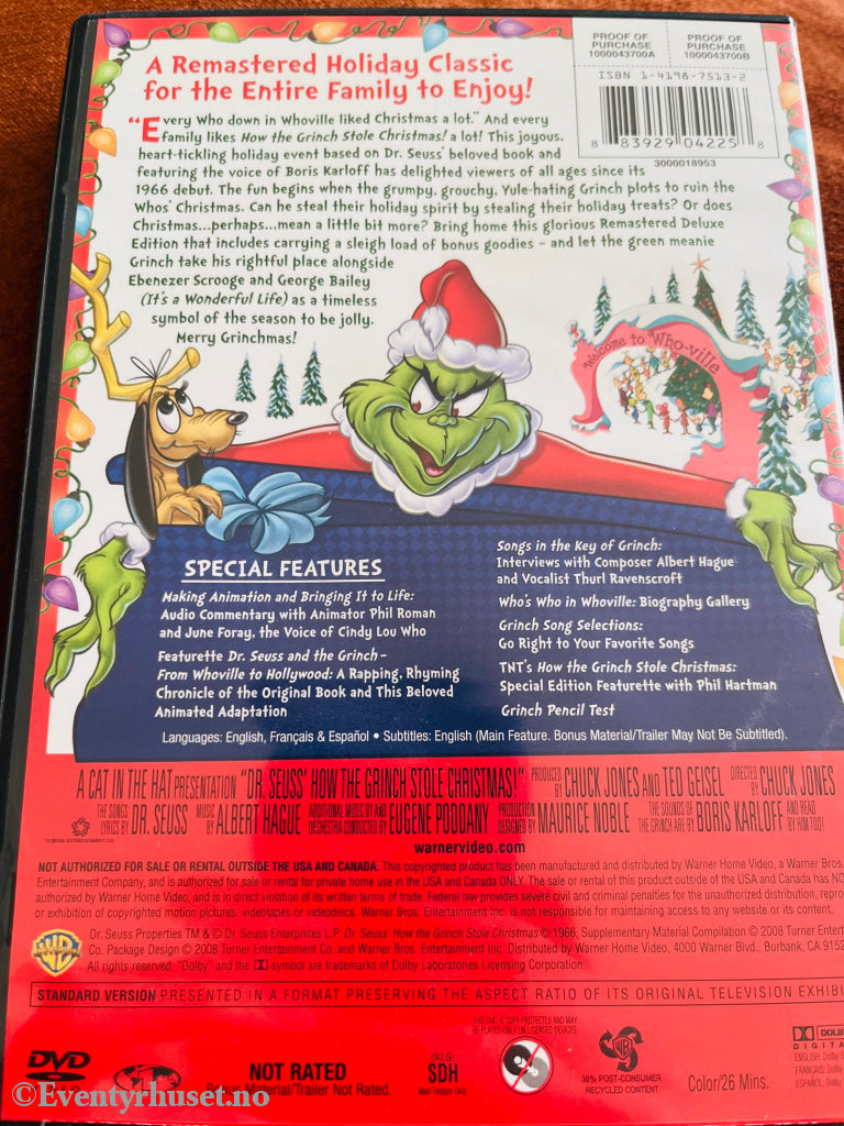 Der Seuss’ Grinch Som Stjal Julen. Deluxe Edition. Dvd. Dvd