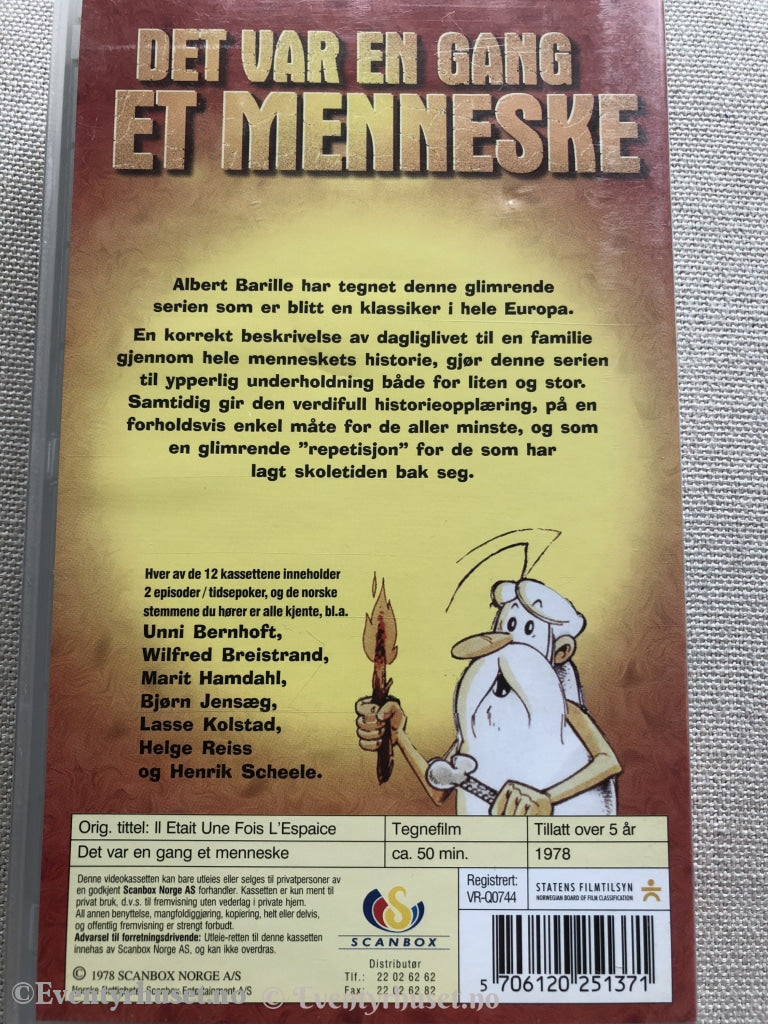 Det Var En Gang Et Menneske. Nr. 11 Av 12. (Scanbox Serien). 1978. Vhs. Vhs