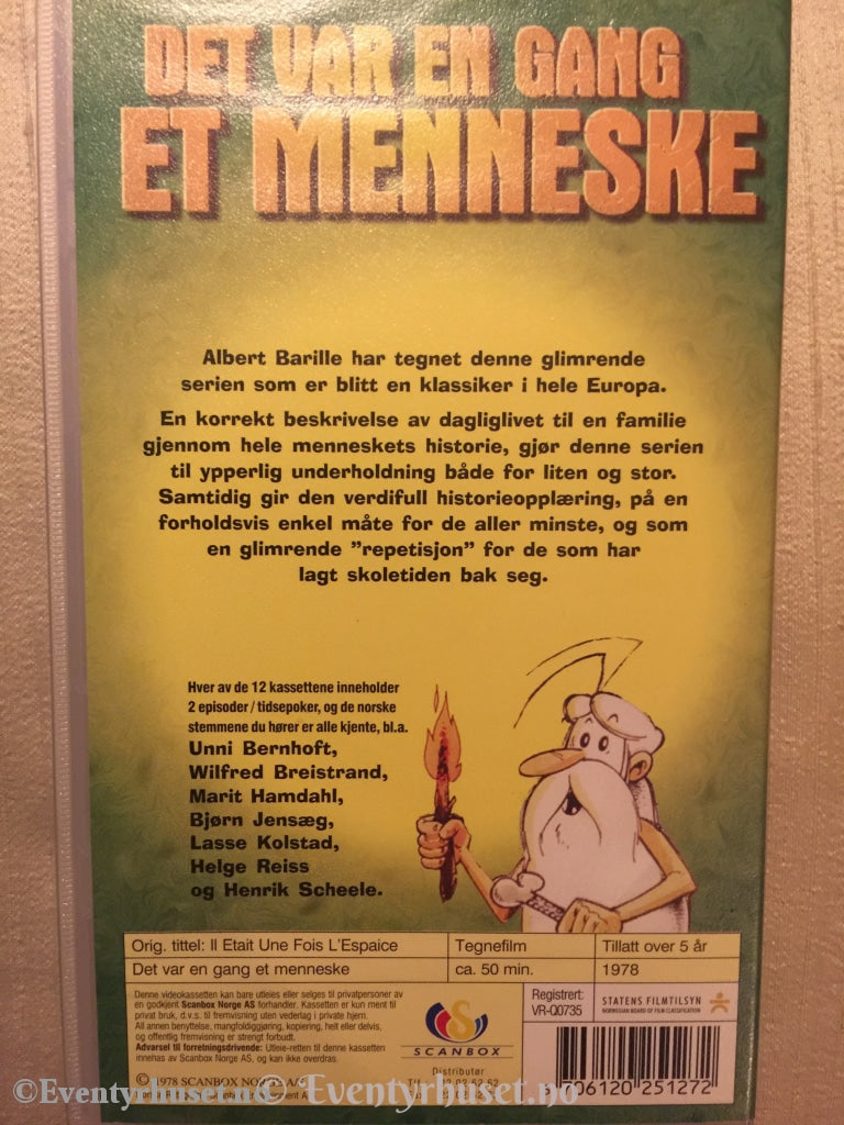 Det Var En Gang Et Menneske. Nr. 2 Av 12. (Scanbox Serien). 1978. Vhs. Vhs