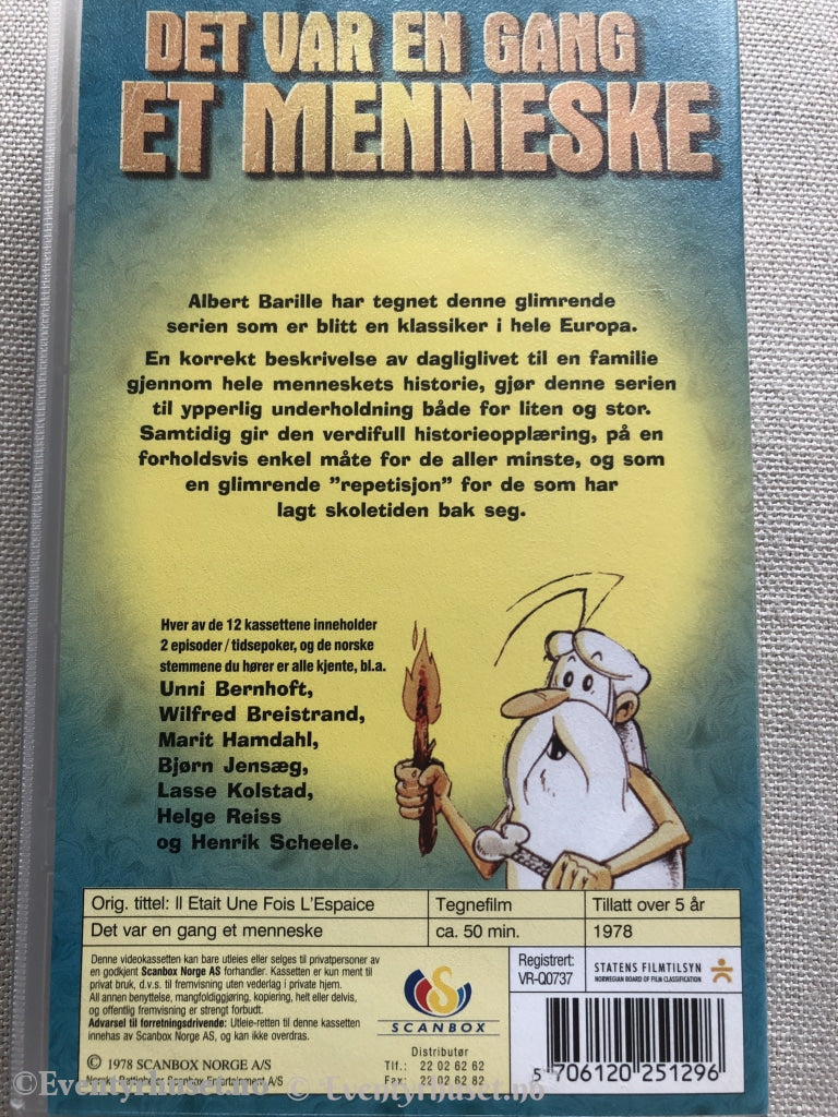 Det Var En Gang Et Menneske. Nr. 4 Av 12. (Scanbox Serien). 1978. Vhs. Vhs