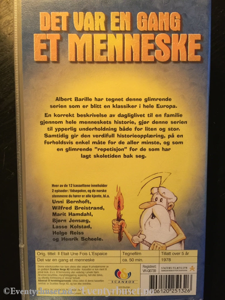 Det Var En Gang Et Menneske. Nr. 6 Av 12. (Scanbox Serien). 1978. Vhs. Vhs