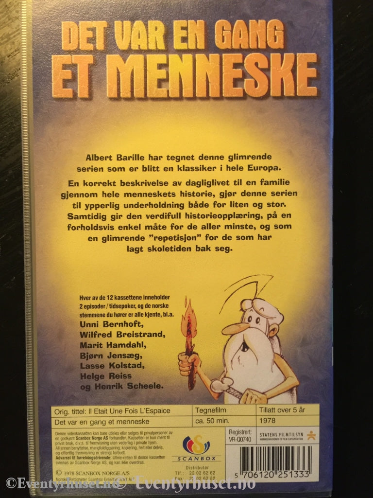 Det Var En Gang Et Menneske. Nr. 7 Av 12. (Scanbox Serien). 1978. Vhs. Vhs