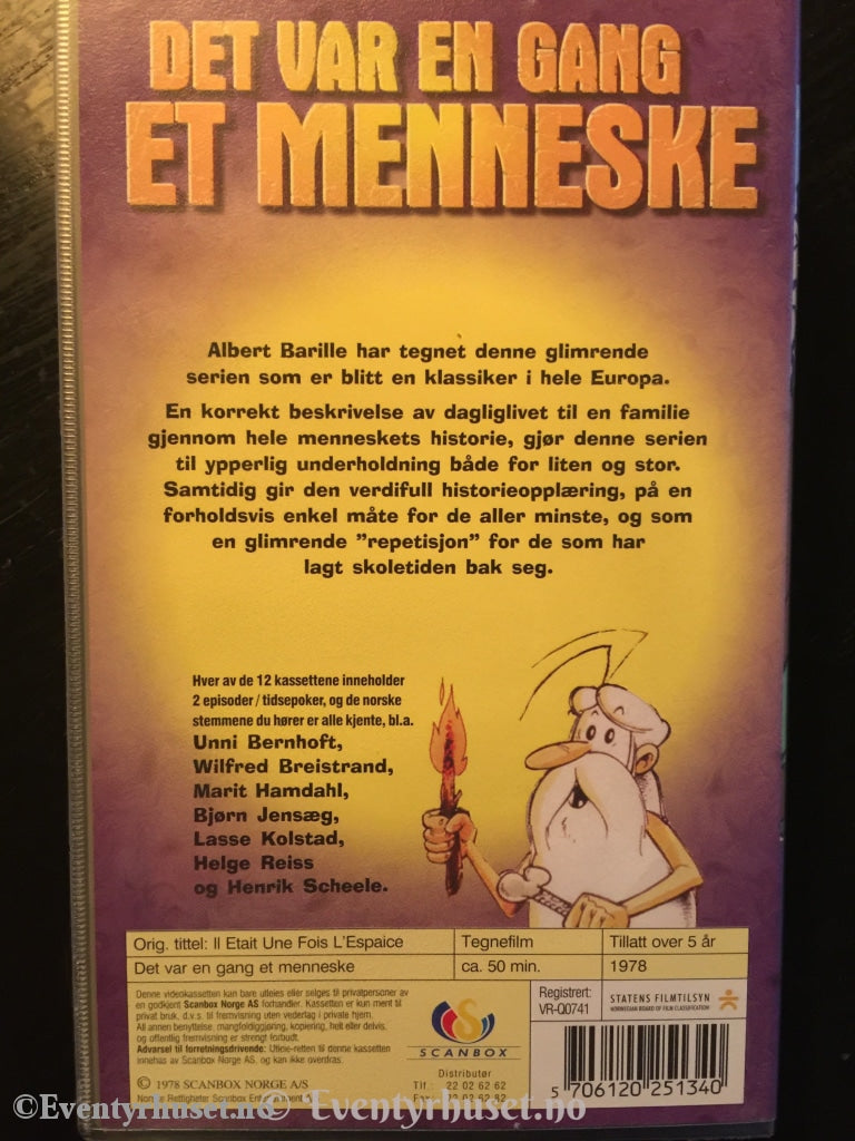 Det Var En Gang Et Menneske. Nr. 8 Av 12. (Scanbox Serien). 1978. Vhs. Vhs