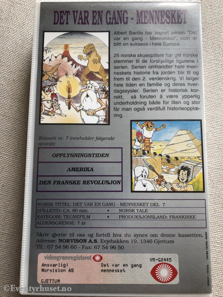Det Var En Gang - Mennesket. Del 7 (Norvision Serien). Vhs. Vhs