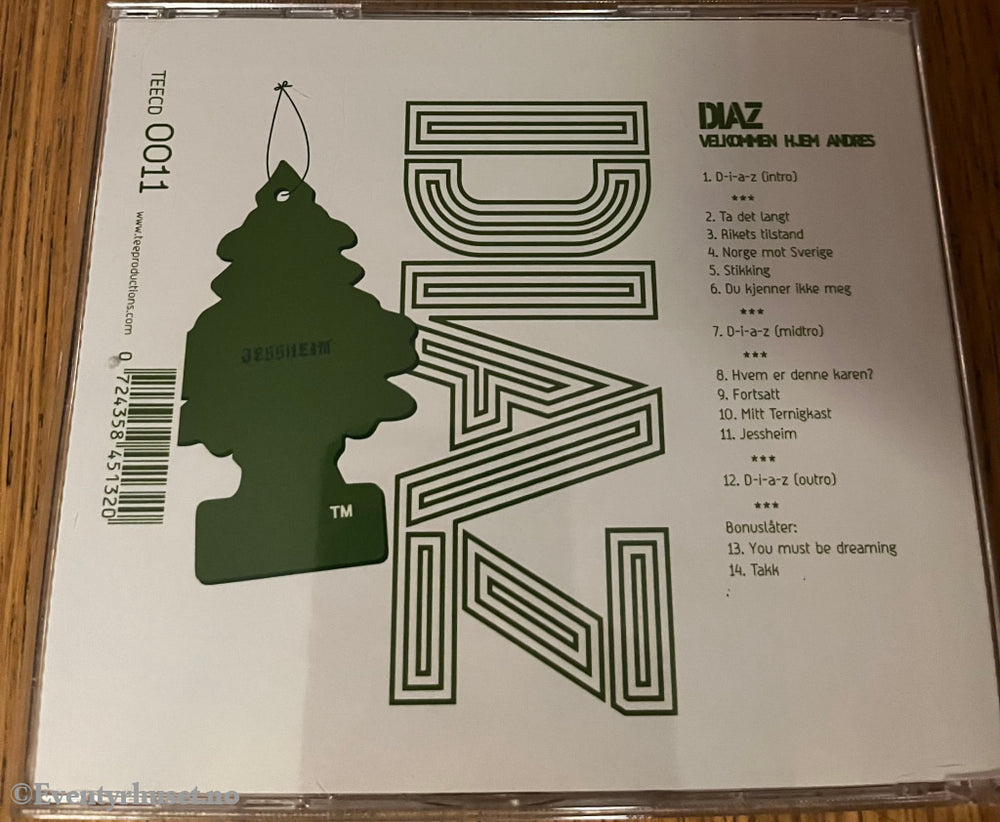 Diaz. 2003. Velkommen hjem andres.CD. CD