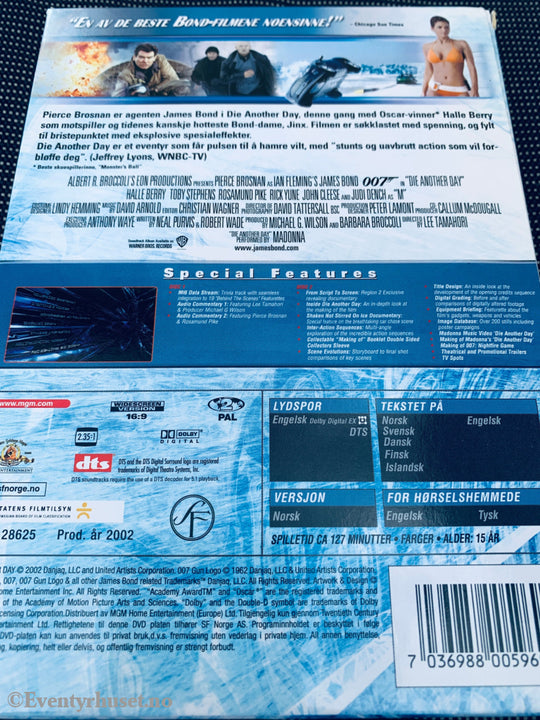 Die Another Day (2002). DVD.