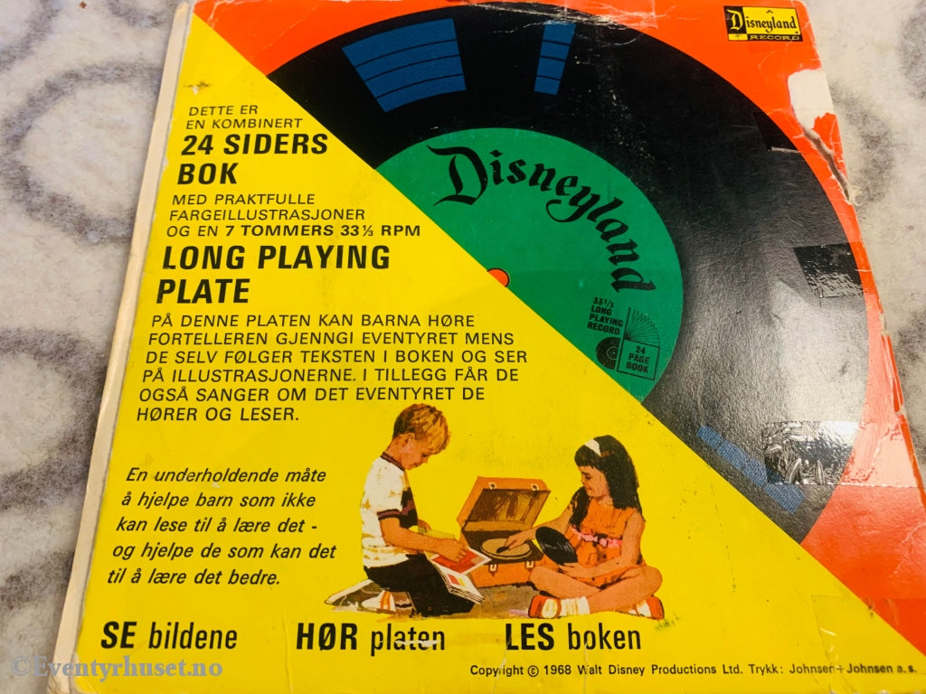 Disney Alice I Eventyrland - Se Hør Les. 1970. Ep + Bok. Eventyrplate