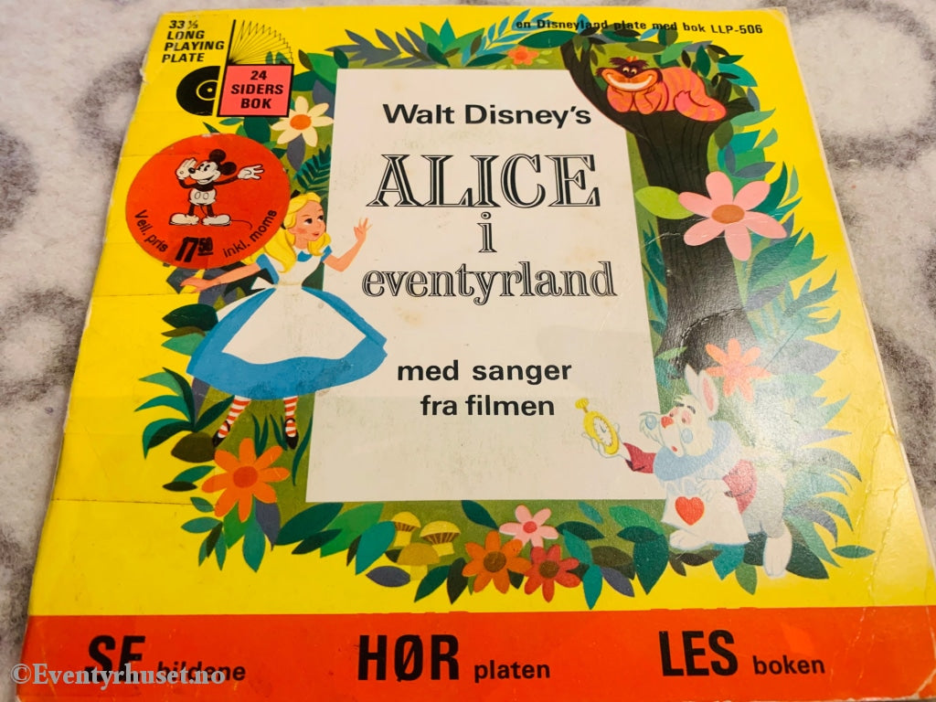 Disney Alice I Eventyrland - Se Hør Les. 1970. Ep + Bok. Eventyrplate
