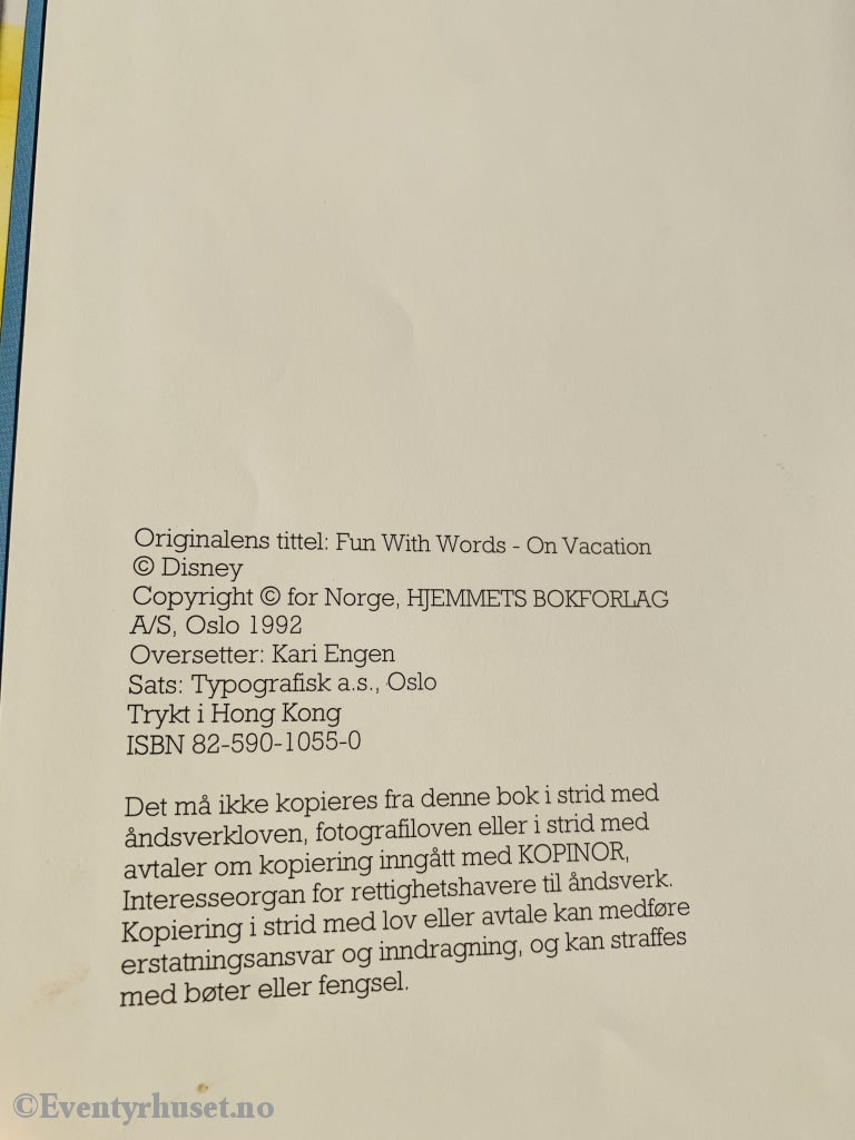 Disney Babies. Moro Med Ferie. 1992. Fortelling