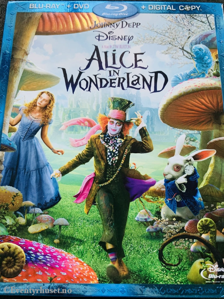 ALICE IN MENSWEAR 　DVD Disney Blu-Ray+ DVD slipcase. Alice in Wonderland. – Eventyrhuset