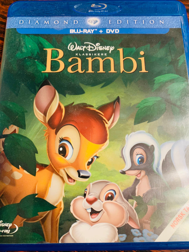 Disney Blu Ray. Gullnummer 05. Bambi. Blu-Ray Disc