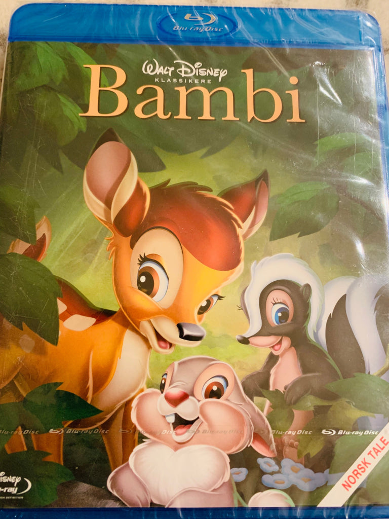 Disney Blu Ray. Gullnummer 05. Bambi. Ny I Plast! Blu-Ray Disc