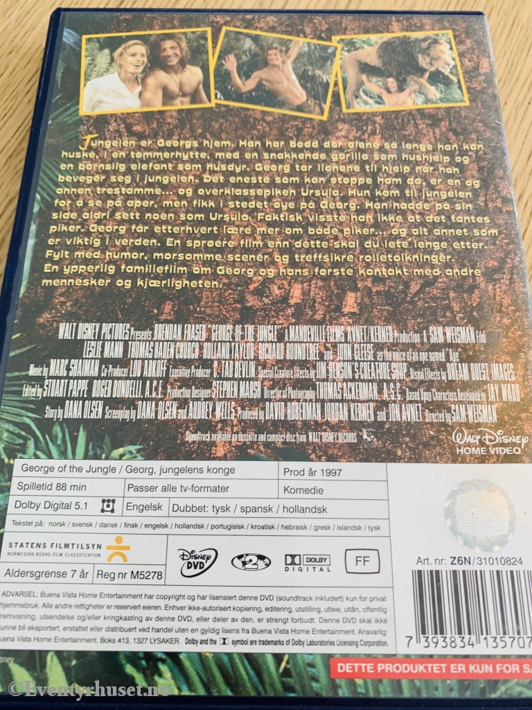 Disney Dvd. Georg Jungelens Konge. 1997. Dvd