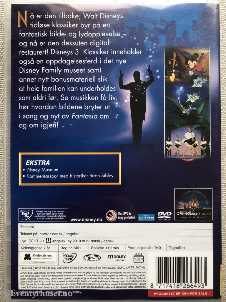 Disney Dvd Gullnummer 03. Fantasia. 1940.