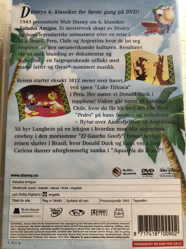 Disney Dvd Gullnummer 06. Saludos Amigos.