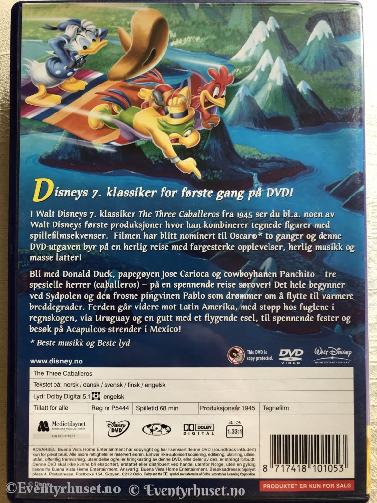 Disney Dvd Gullnummer 07. The Three Caballeros.
