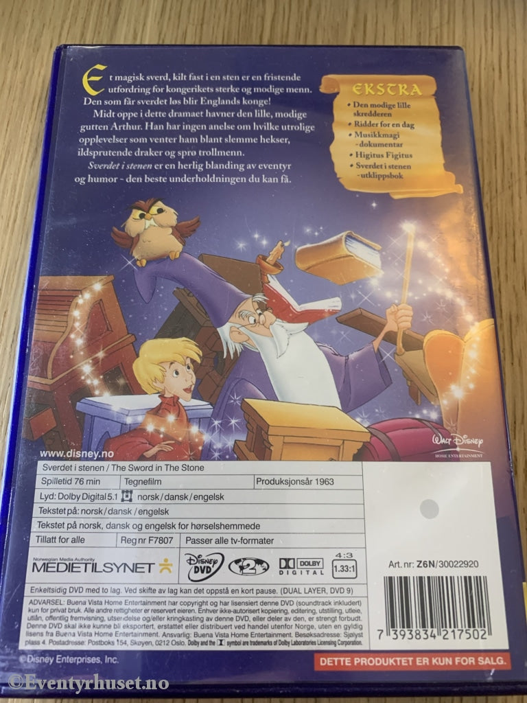 Disney Dvd. Sverdet I Stenen. 1963. Dvd