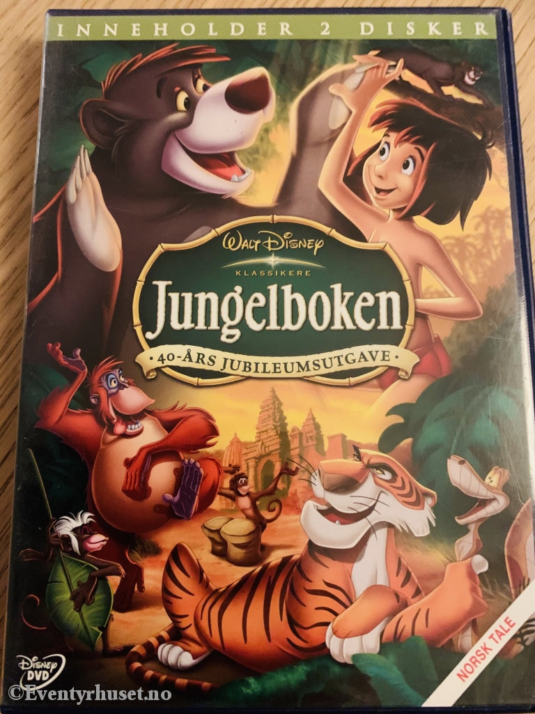 Disney Dvd Gullnummer 19. Jungelboken. 2 Disker.