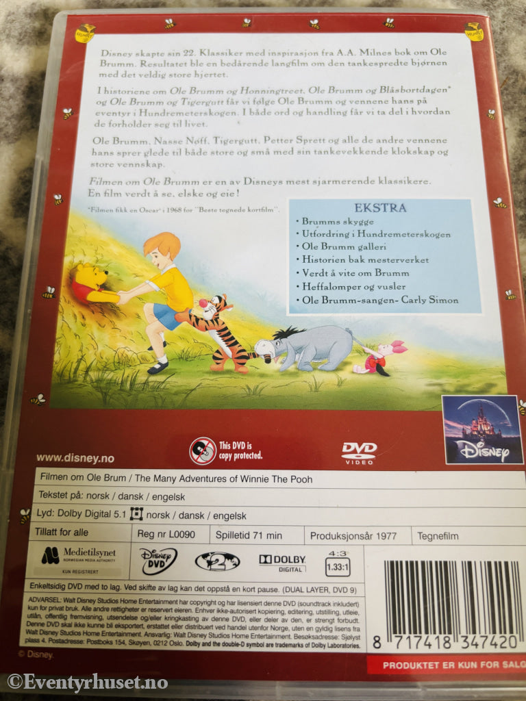 Disney DVD. Gullnummer 22. Filmen om Ole Brumm.