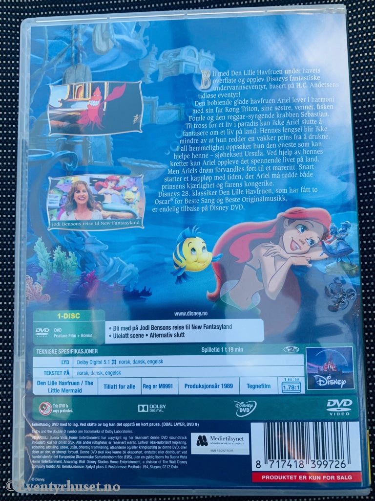 Disney Dvd Gullnummer 28. Den Lille Havfruen.