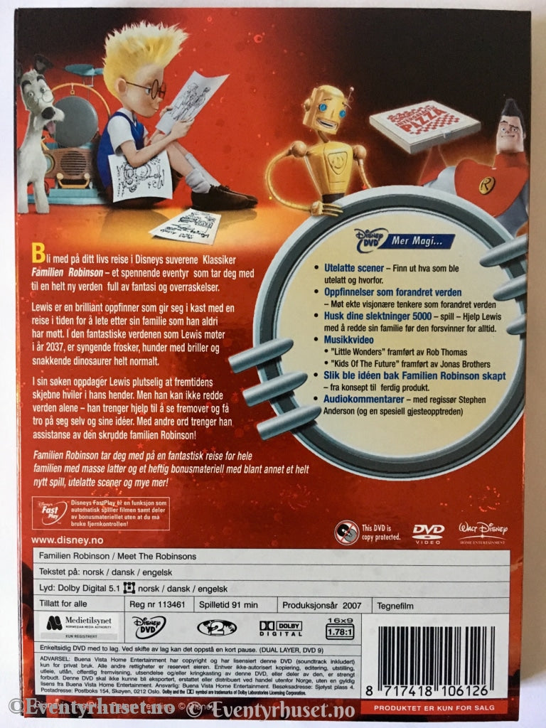 Disney Dvd Gullnummer 47. Familien Robinson.