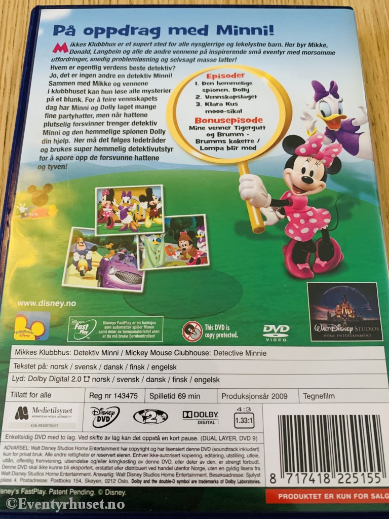 Disney Dvd. Mikkes Klubbhus Vol. 07. Detektiv Minni. 2009. Dvd