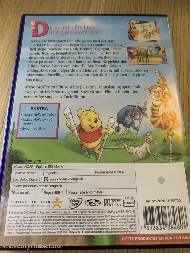 Disney Dvd. Nasse Nøff. 2003. Dvd
