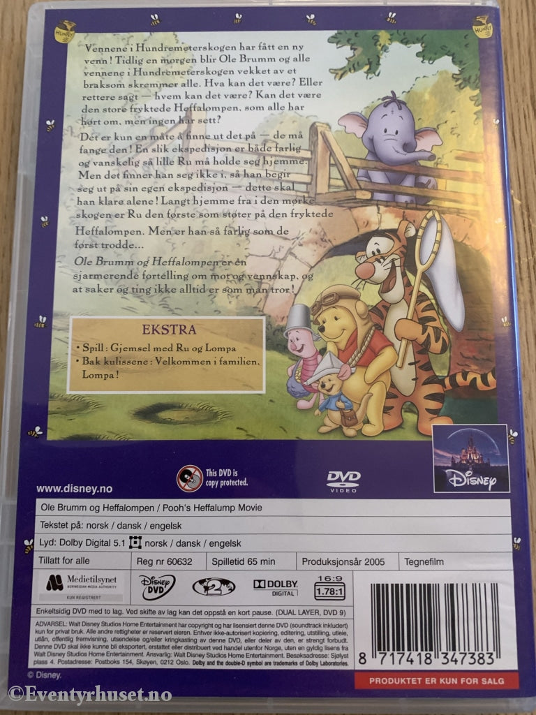 Disney Dvd. Ole Brumm Og Heffalompen. 2005. Dvd