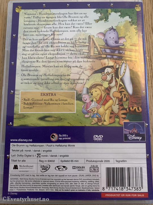 Disney Dvd. Ole Brumm Og Heffalompen. 2005. Dvd