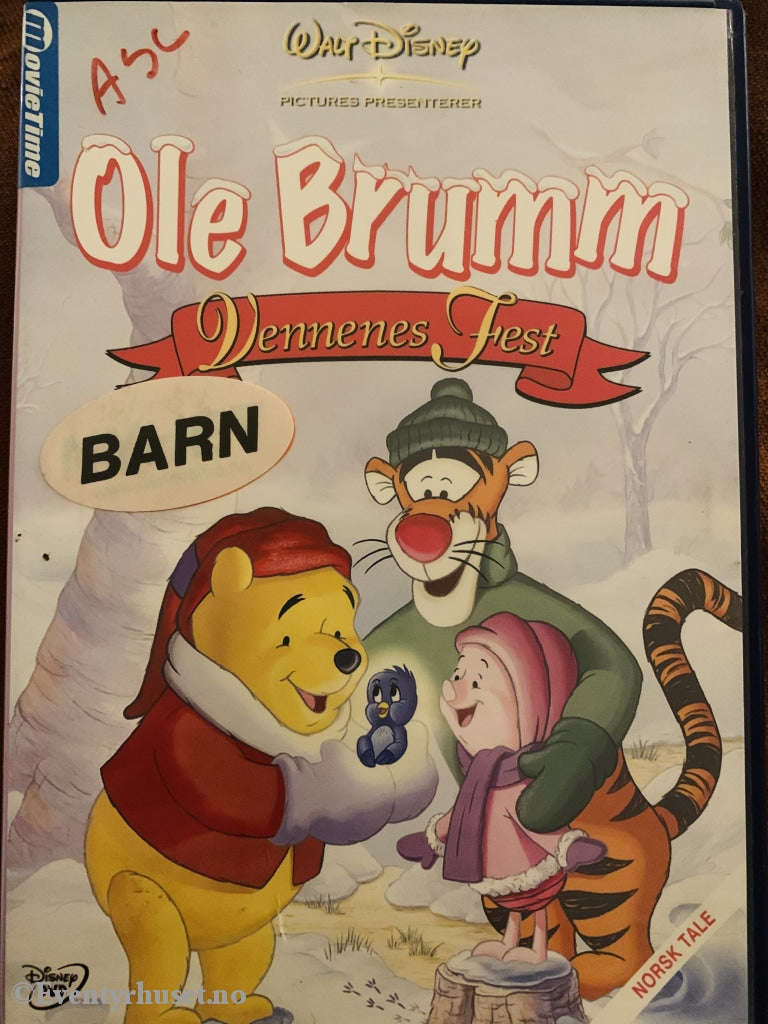 Disney Dvd. Ole Brumm. Vennenes Fest. 1991. Utleiefilm! Dvd