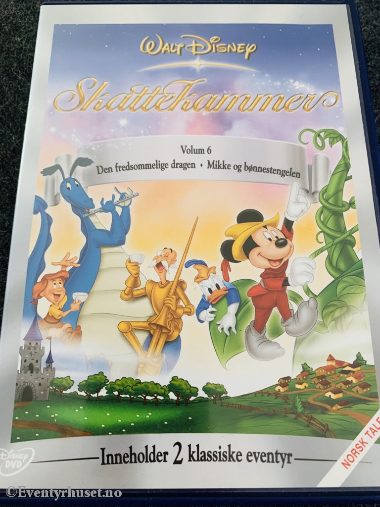 Disney Dvd. Skattekammer Vol. 6. 2004. Den Fredsommelige Dragen / Mikke Og Bønnestengelen. Dvd