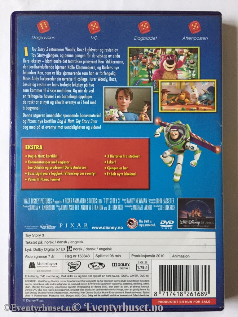 Disney Dvd. Toy Story 3. Dvd