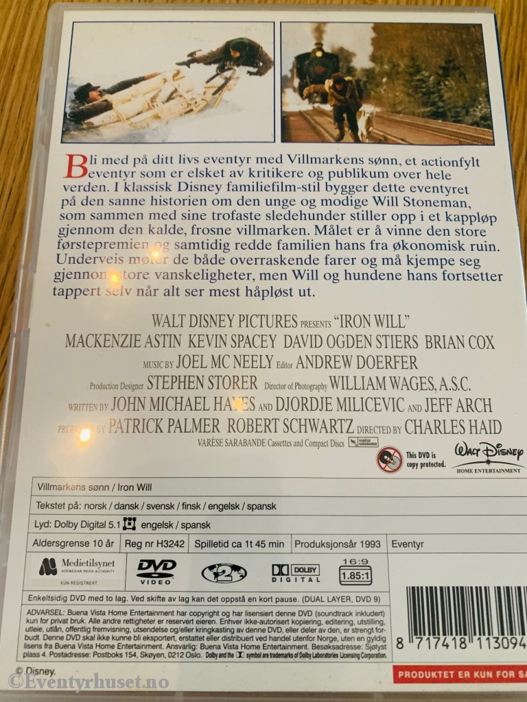Disney Dvd. Villmarkens Sønn. 1993. Dvd