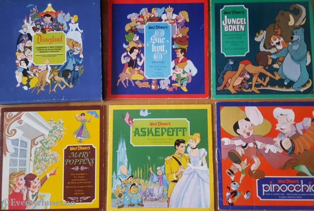 Disney Eventyrplate - Disneyland. Komplett 5 Lper Med Etui.