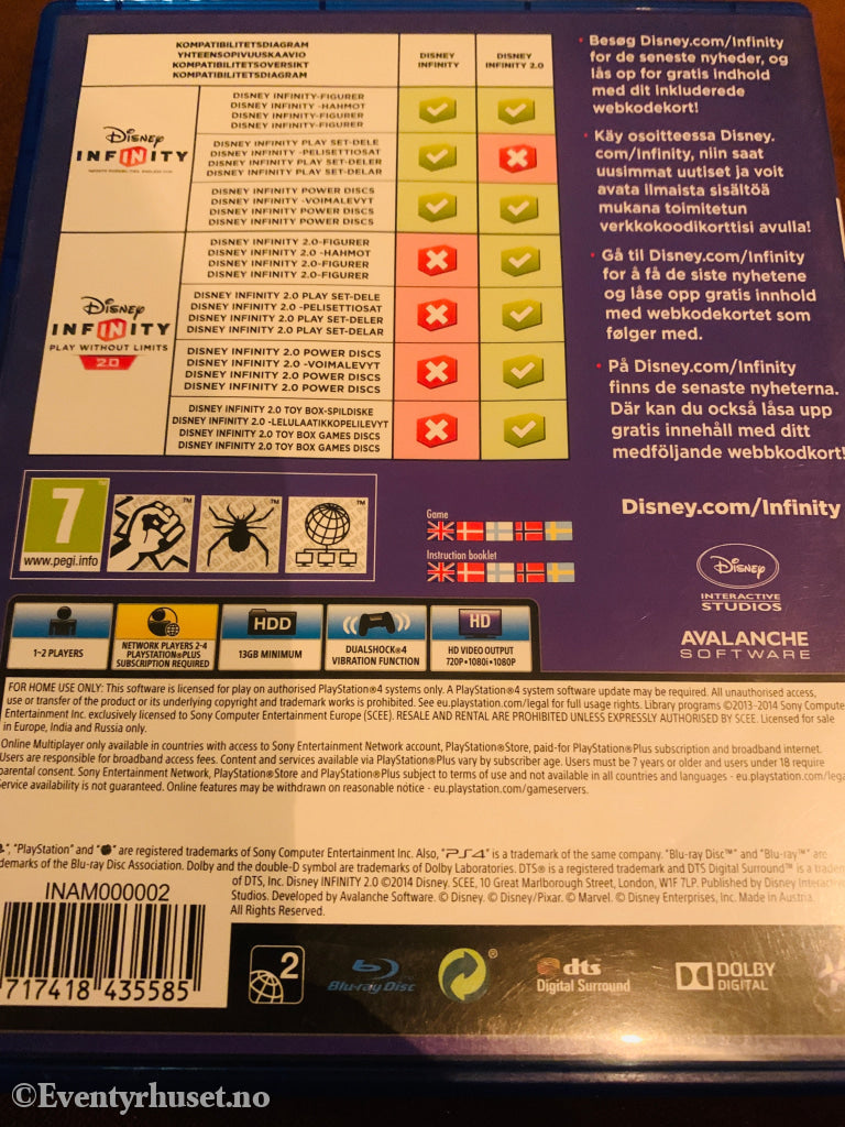 Disney Infinity 2.0. Playstation PS4-spill.