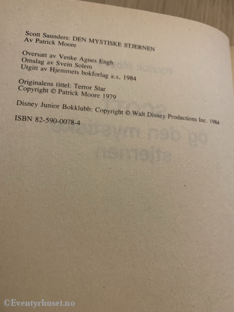 Disney Junior Bokklubb. 1978. Scott Og Den Mystiske Stjernen. Fortelling