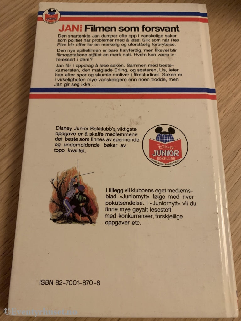 Disney Junior Bokklubb. 1982. Jan: Filmen Som Forsvant. Fortelling