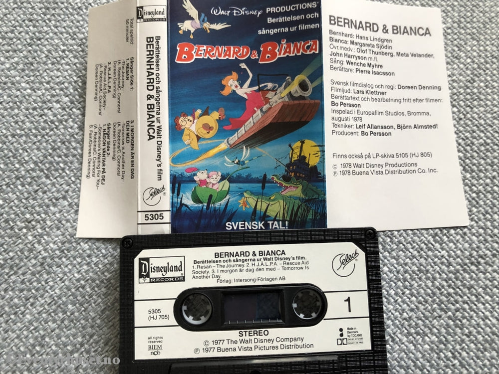 Disney Kassett. Bernard & Bianca. Kassettbok