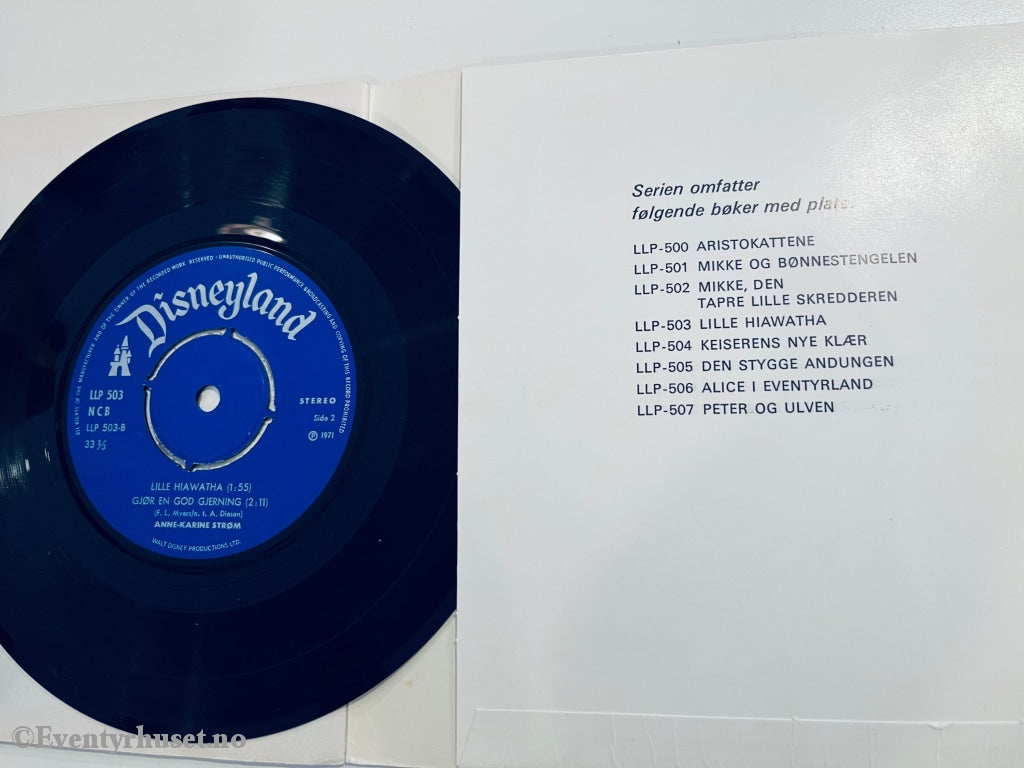 Disney Lille Hiawatha - Se Hør Les. 1971. Ep + Bok. Eventyrplate